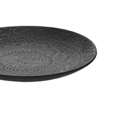 Musta pyöreä tarjoiluvati keramiikkaa | ⌀35 cm | Orient