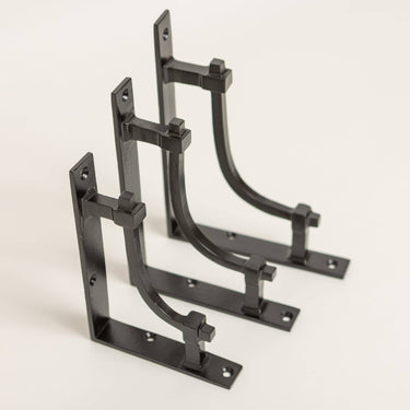 Rautainen hyllynkannatin | Musta | 15,9 x 11,8 cm | Industrial