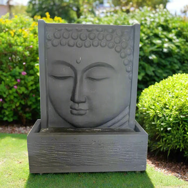 Musta suihkulähde ja vesipumppu | 50 x 21 x 63 cm | Buddha