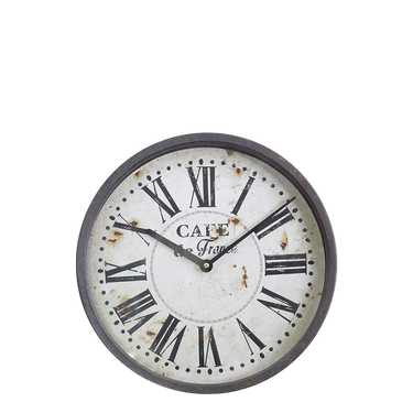 Black and white metal wall clock | Ø35 x 5.5 cm