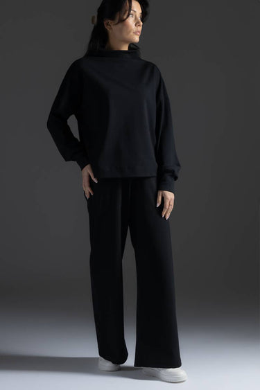 Mustat "Classy" suoralahkeiset housut | Lounge by Luin