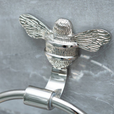 Brass towel ring I Nickel | 16.5 x 6 x 22 cm | Bee