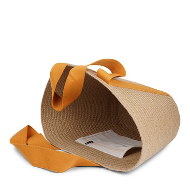 GOLDEN YELLOW / JUTE PEPPINO - JUTE BAG WITH COTTON HANDLES 45 X 40 CM