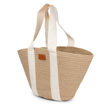 CREAM / JUTE PEPPINO - JUTE BAG WITH COTTON HANDLES 45 X 40 CM