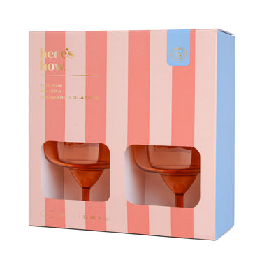Oranssit margarita-pikniklasit 4 kpl setti | 3,84 dl | Rue
