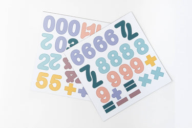 Pastellin väriset magneettiset numerot | 100 palaa