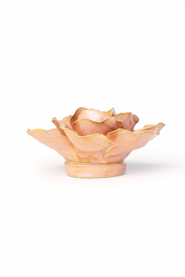 Persikanvaaleanpunainen neilikka-posliinikukka Chive, ⌀8,9 x 4,4 cm – kuva 2