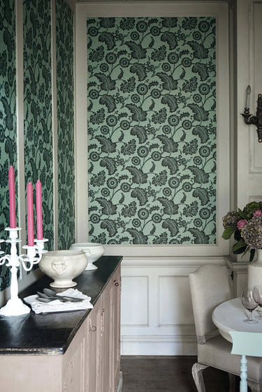 Piccadilly Mock Green | non-woven tapetti | Révolution Papers