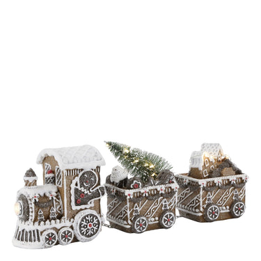 Piparkakkujuna led-valoilla | 26 x 8 x 11 cm | Noël