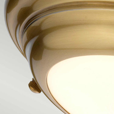 Ceiling light antique brass | For bathroom | ⌀24.5 x 4.8 cm | Welland | (IP54)
