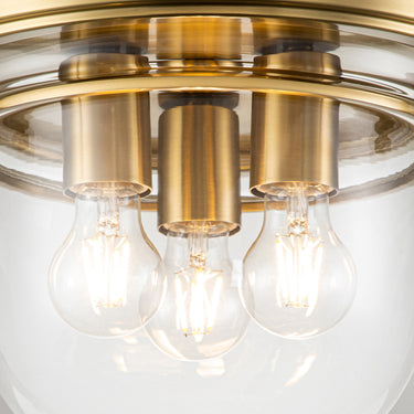 Ceiling light brushed brass | For bathroom | ⌀33 x 23.8 cm | Whistling | (IP44)
