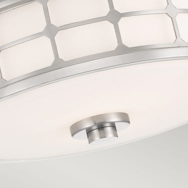 Ceiling light brushed nickel | For bathroom | ⌀34.5 x 14.2 cm | Guardian | (IP44)