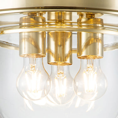Ceiling light polished brass | For bathroom | ⌀33 x 23.8 cm | Whistling | (IP44)