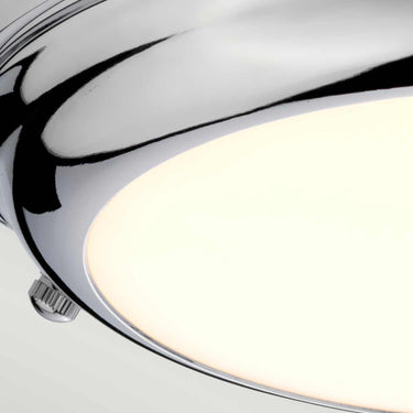 Ceiling light polished chrome | For bathroom | ⌀24.5 x 4.8 cm | Welland | (IP54)