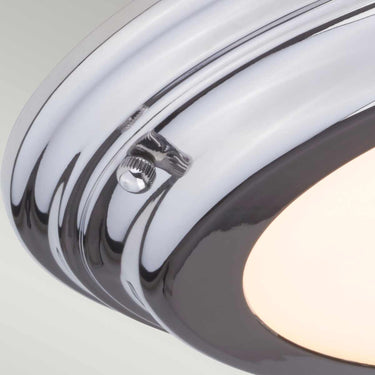 Ceiling light polished chrome | For bathroom | ⌀36.1 x 4 cm | Welland | (IP54)