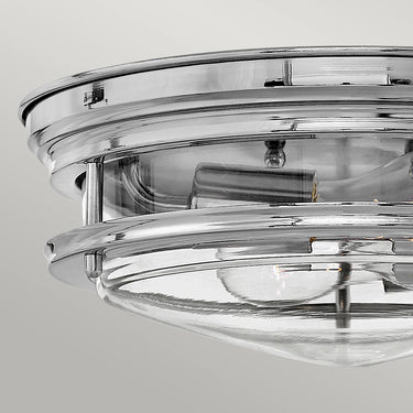 Ceiling light chrome | For bathroom | ⌀30.5 x 11.7 cm | Hadrian | (IP44)