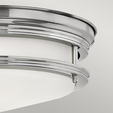 Ceiling light chrome | For bathroom | ⌀30.5 x 11.7 cm | Hadrian | (IP44)