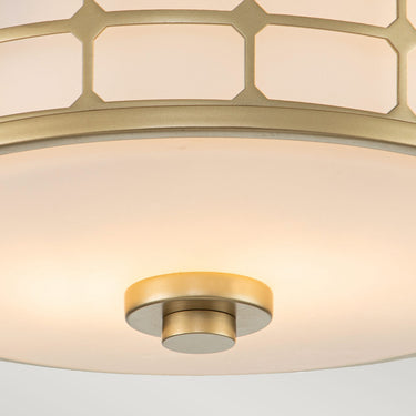 Ceiling light brass | For bathroom | ⌀34.5 x 14.2 cm | Guardian | (IP44)