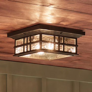 Ceiling light bronze | Outdoor use | ⌀30.5 x 13.2 cm | Beacon Square | (IP44)