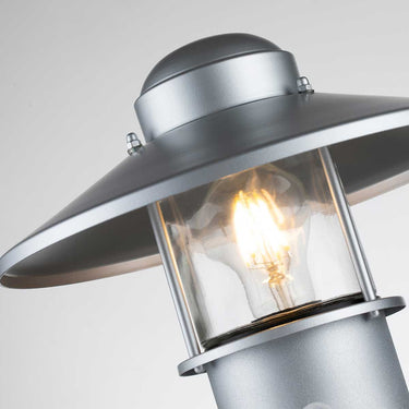 Bollard light silver | For outdoor use | ⌀27.5 x 33.7 cm | Klampenborg | (IP44)