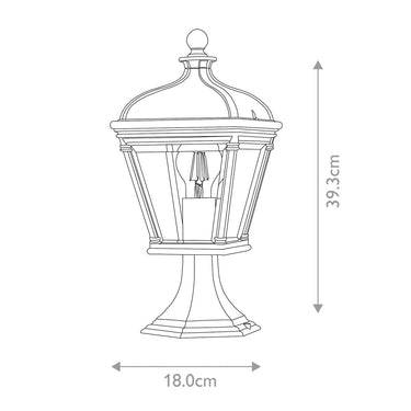 Bollard light black | Outdoor | ⌀18 x 39.3 cm | Bayview | (IP44)