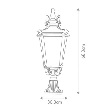 Bollard light bronze | Outdoor | ⌀30 x 68 cm | Baltimore | (IP44)