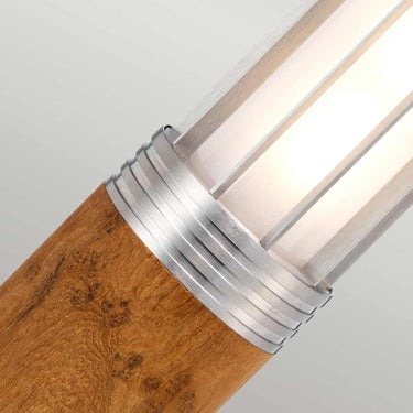 Bollard light teak and stainless steel | Outdoor | ⌀12 x 70 cm | Hornsea | (IP55)