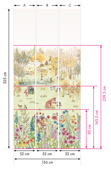 Potter's Woodland Harvest | non-woven wallpaper | Storybook Papers