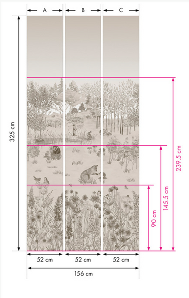 Potter's Woodland Stone | non-woven wallpaper | Storybook Papers