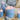Macon Pillar Candle rustic w. 3 wicks 80 h H15/D15 cm sky blue
