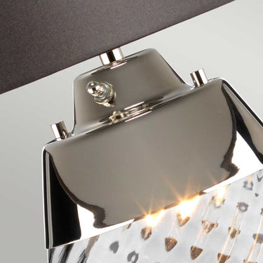 Table lamp, grey glass base with grey shade | ⌀46 x 74 cm | Lena |