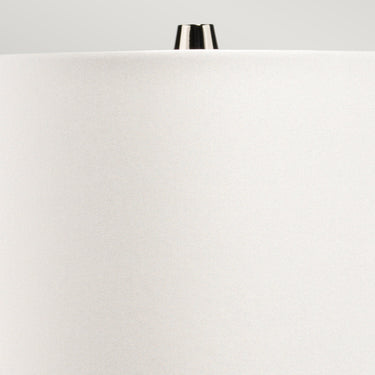 Table lamp with grey glass base and natural white shade | ⌀35 x 60.5 cm | Lena |