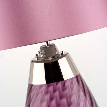 Table lamp with plum-colored glass base and shade | ⌀35 x 60.5 cm | Lena |