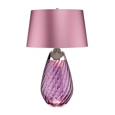 Table lamp with plum-colored glass base and shade | ⌀46 x 74 cm | Lena |