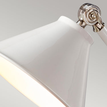 Table lamp white and polished nickel | ⌀21 x 52.3 cm | Provence Element |