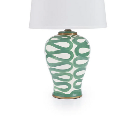 Table lamp green-white lamp base | ⌀40 cm x 65 cm | Julie