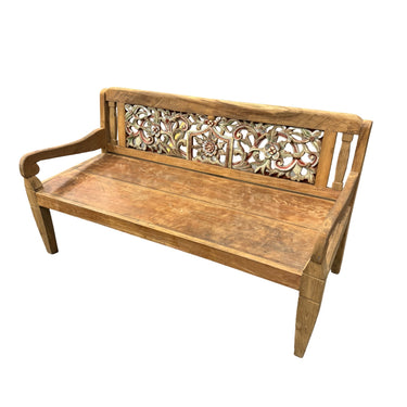 Puinen sohva tiikkiä | 161,5 x 64 x 87 cm | Vintage-Vintage by Sasu's-Sasu’s sisustus- ja huonekaluliike