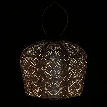 Punaruskea (Mocha Mousse) aurinkokennolyhty | Ø30 x 28 cm | Mandela Arch