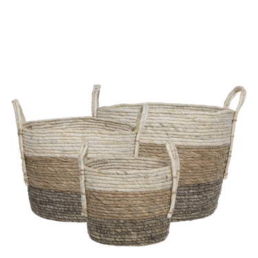Punottu kori kahvoilla | Ø 30 x 25cm