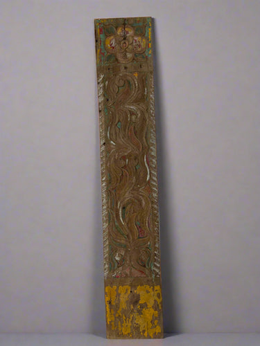 Wooden decoration teak | 83 x 1.5 x 15 cm | Vintage