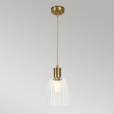 Pendant lamp antique brass | ⌀10 x 25.5 - 215.5 cm | Douille |