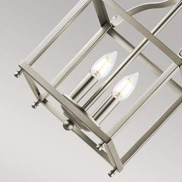 Pendant lamp brushed nickel | ø20.3 x 43.2 - 226.1 cm | Larkin |