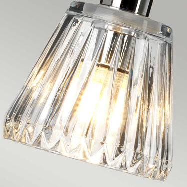 Pendant lamp polished chrome | For bathroom | ⌀13.6 x 40.1 cm - 131 cm | Agatha | (IP44)
