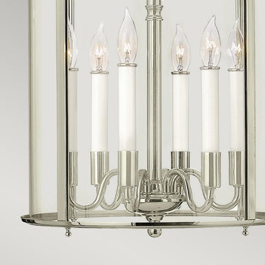 Pendant lamp polished nickel | ⌀35.4 x 73.8 - 381 cm | Waverly |