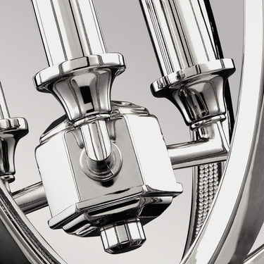 Pendant lamp polished nickel and crystals | ø28.6 x 50.8 - 198.8 cm | Corinne |