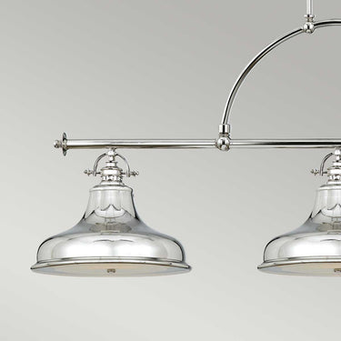 Pendant lamp three lamps silver | ⌀133.3 x 34.3 x 73 - 198.4 cm | Emery |