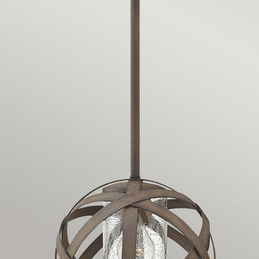 Riippuvalaisin ruosteenpunainen rauta | Ulkokäyttöön | ⌀25,5 x 43,3 cm - 119,3 cm | Carson | (IP44)