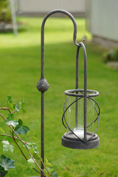 Ground spike hanging hook for lantern or hanging basket | 14 x 152 cm