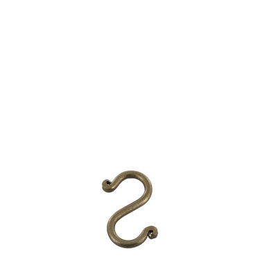 S-hook iron | Antique brass | 2.5 x 5 cm