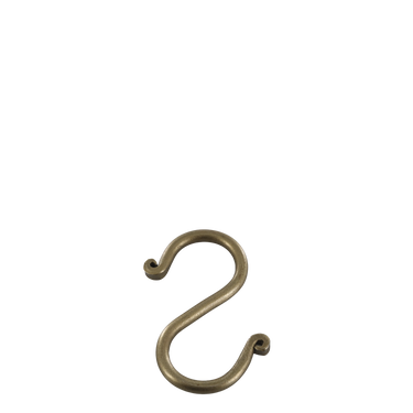 S-hook iron | Antique brass | 4 x 8 cm
